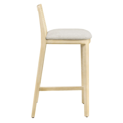 Monarch Beech Wood and Rattan Counter Stool By HouseBean