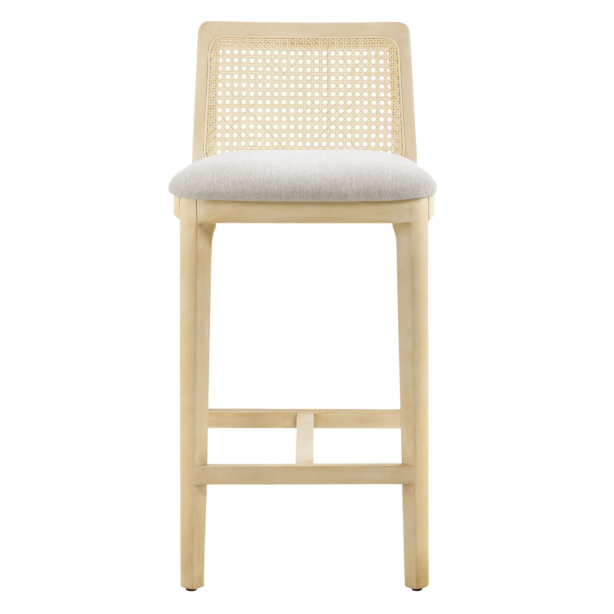 Monarch Beech Wood and Rattan Counter Stool By HouseBean