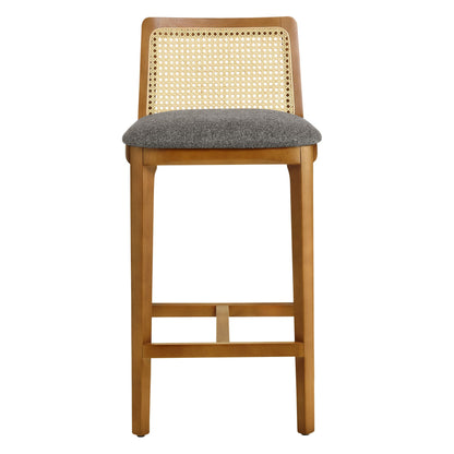 Monarch Beech Wood and Rattan Counter Stool By HouseBean