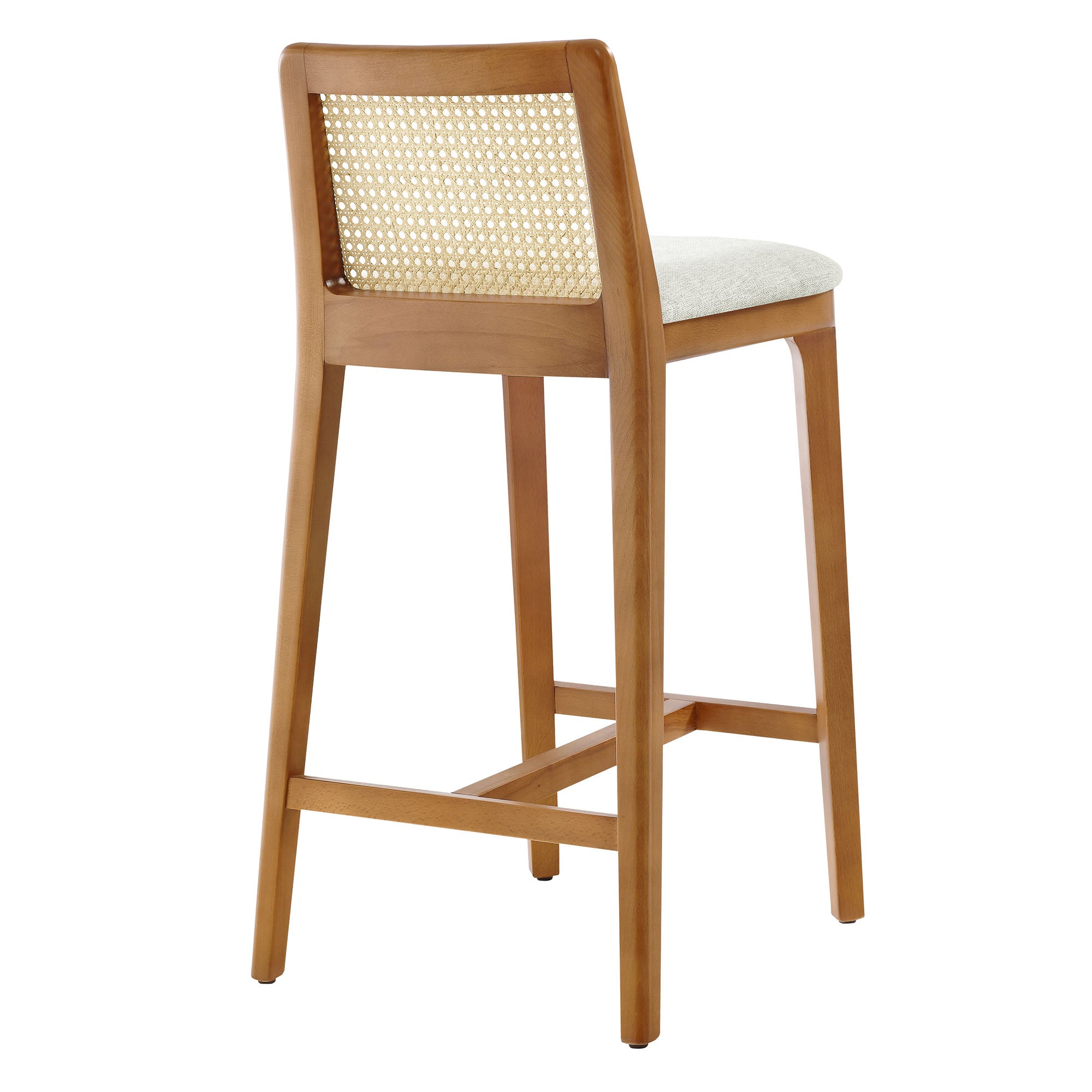 Monarch Beech Wood and Rattan Counter Stool By HouseBean