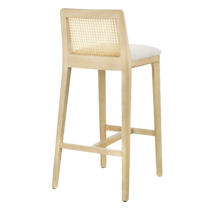 Monarch Wood and Rattan Bar Stool By HouseBean