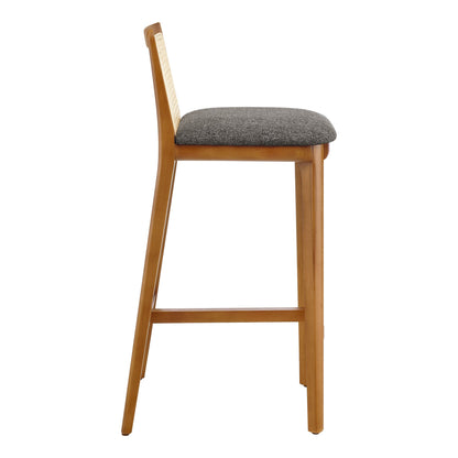 Monarch Wood and Rattan Bar Stool By HouseBean