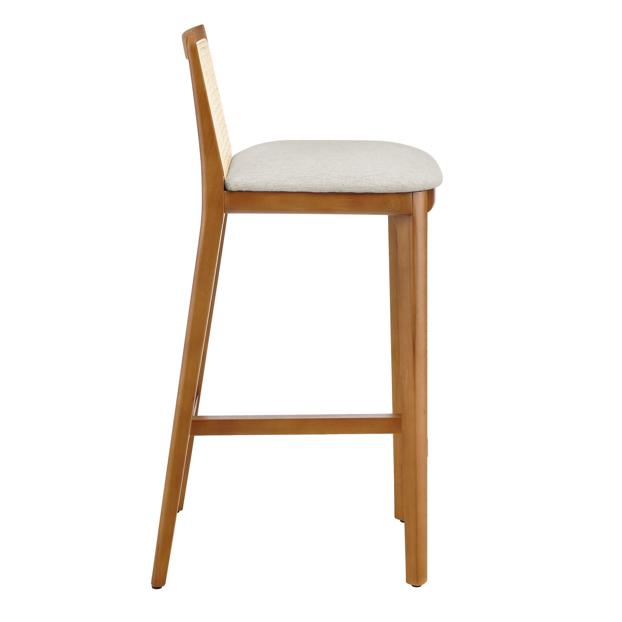 Monarch Wood and Rattan Bar Stool By HouseBean