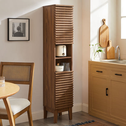 Render Tall Narrow Bathroom Storage Cabinet By HouseBean