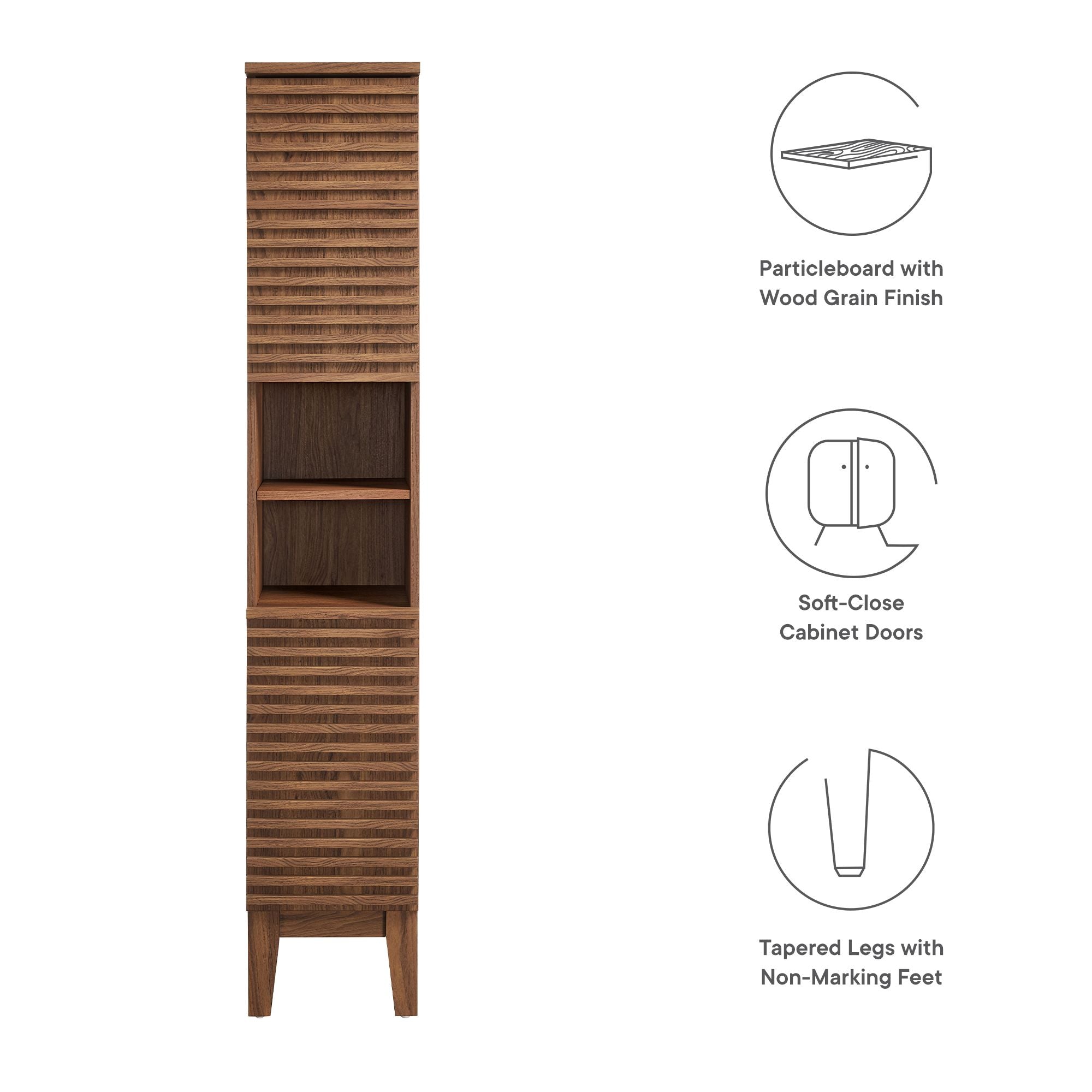 Render Tall Narrow Bathroom Storage Cabinet By HouseBean