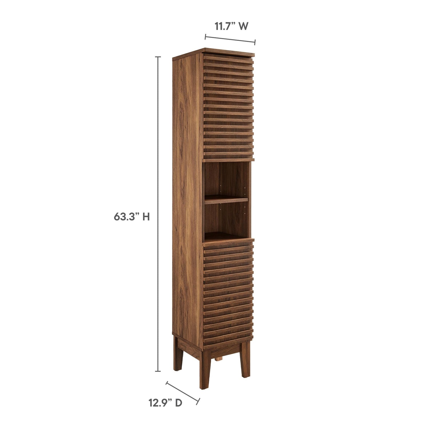 Render Tall Narrow Bathroom Storage Cabinet by Modway