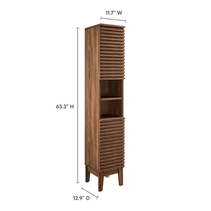 Render Tall Narrow Bathroom Storage Cabinet By HouseBean