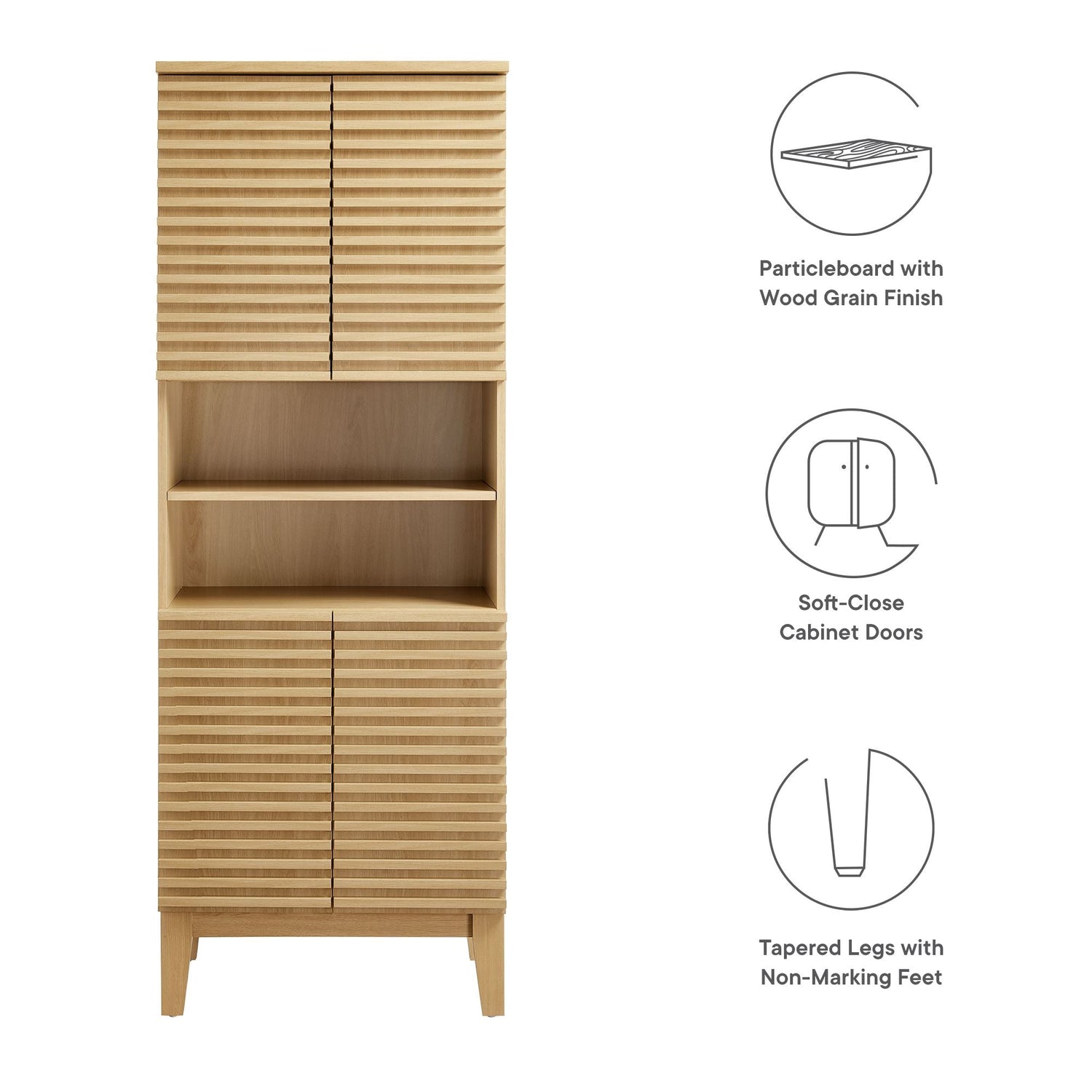 Render Tall Bathroom Storage Cabinet By HouseBean