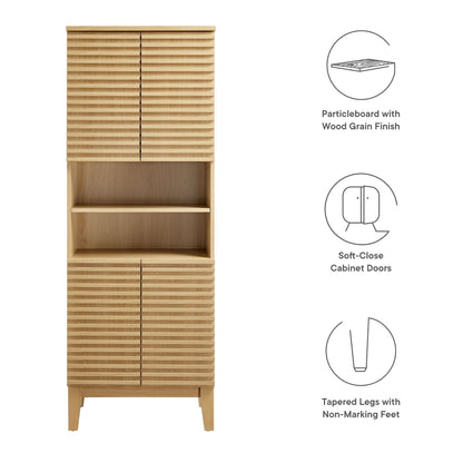 Render Tall Bathroom Storage Cabinet By HouseBean