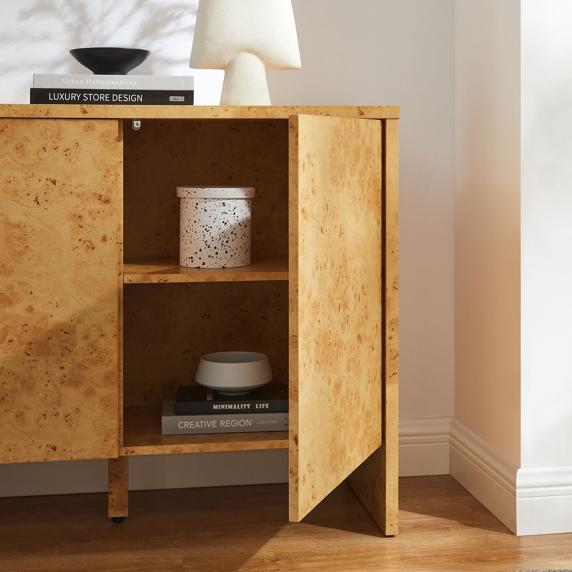Hudson  40&quot; Burl Wood  Sideboard