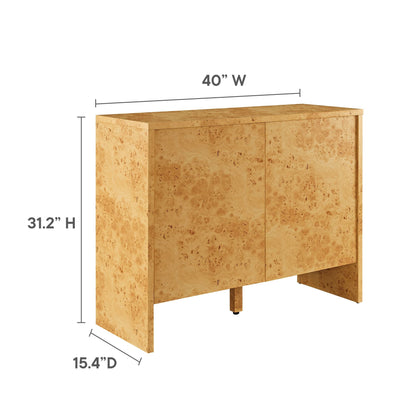 Hudson  40&quot; Burl Wood  Sideboard