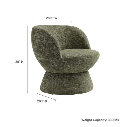 Vesta  Chenille Fabric Upholstered Swivel Chair