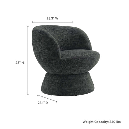 Vesta  Chenille Fabric Upholstered Swivel Chair