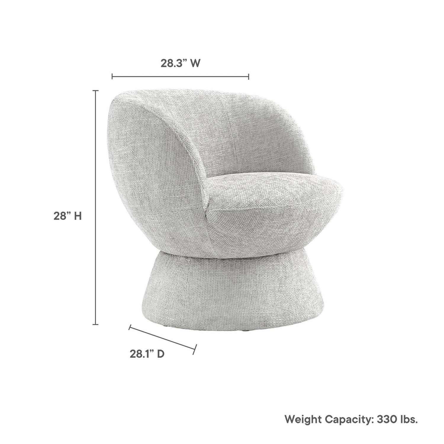 Vesta  Chenille Fabric Upholstered Swivel Chair