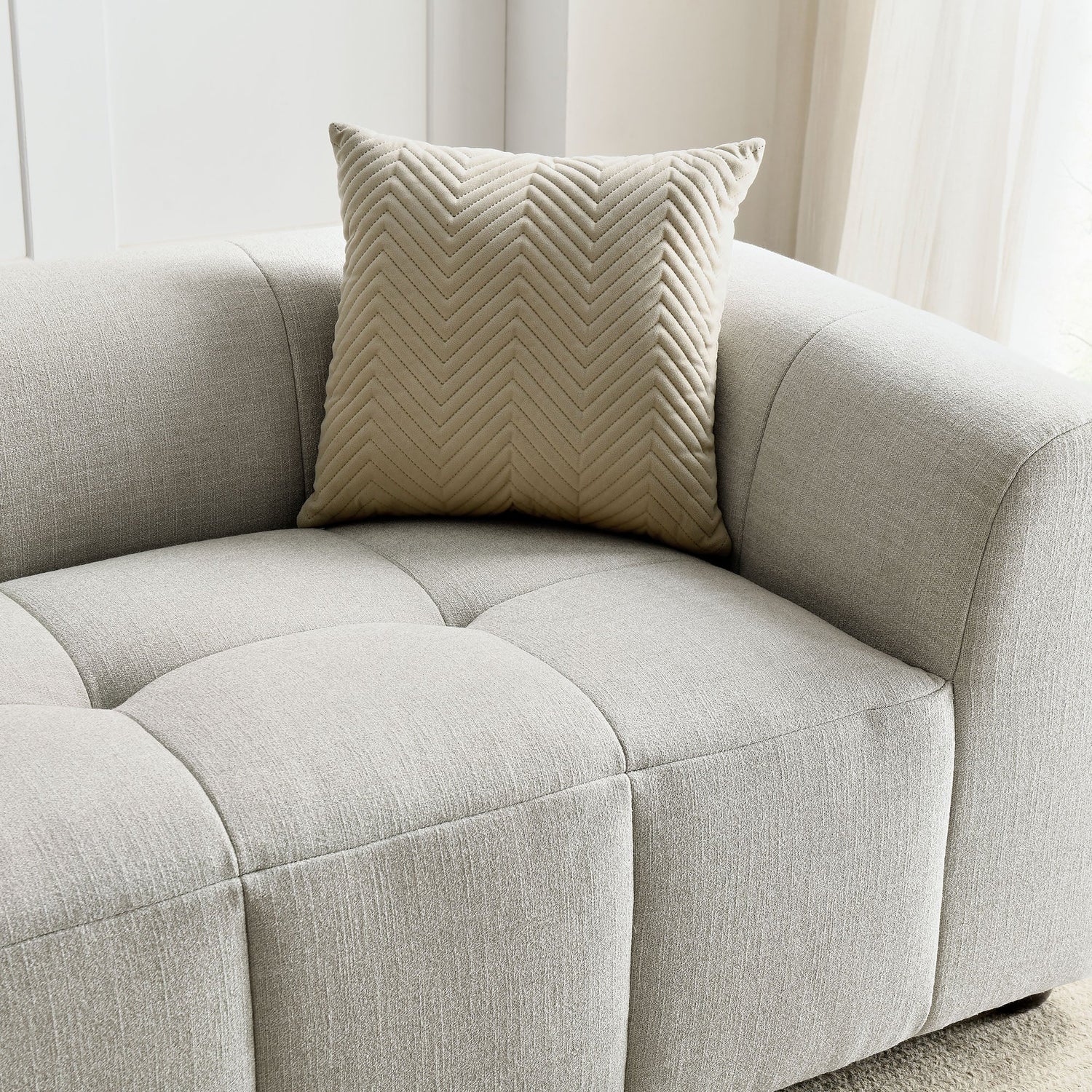 Liana   Upholstered Fabric Sofa
