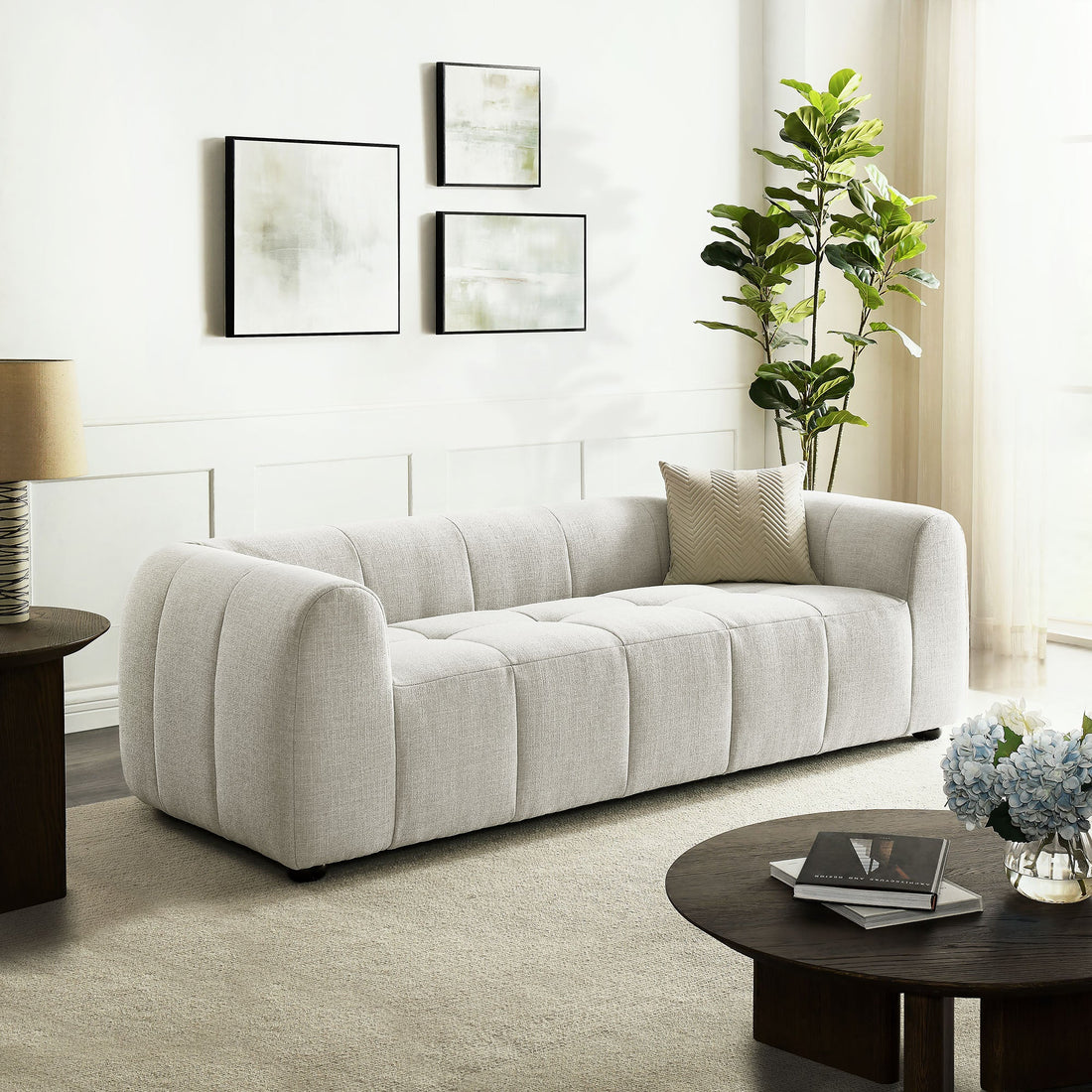 Liana   Upholstered Fabric Sofa