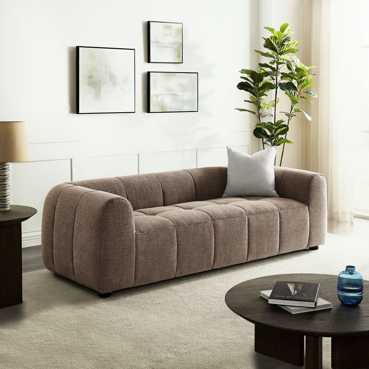 Liana   Upholstered Fabric Sofa