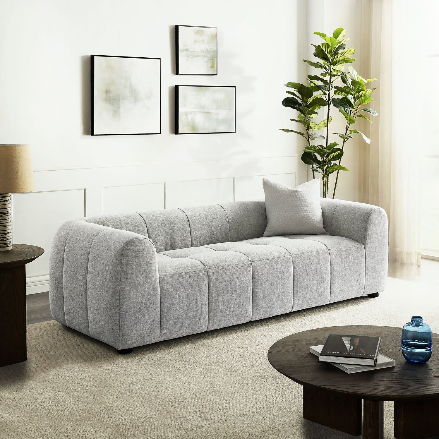 Liana   Upholstered Fabric Sofa