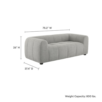 Liana   Upholstered Fabric Loveseat