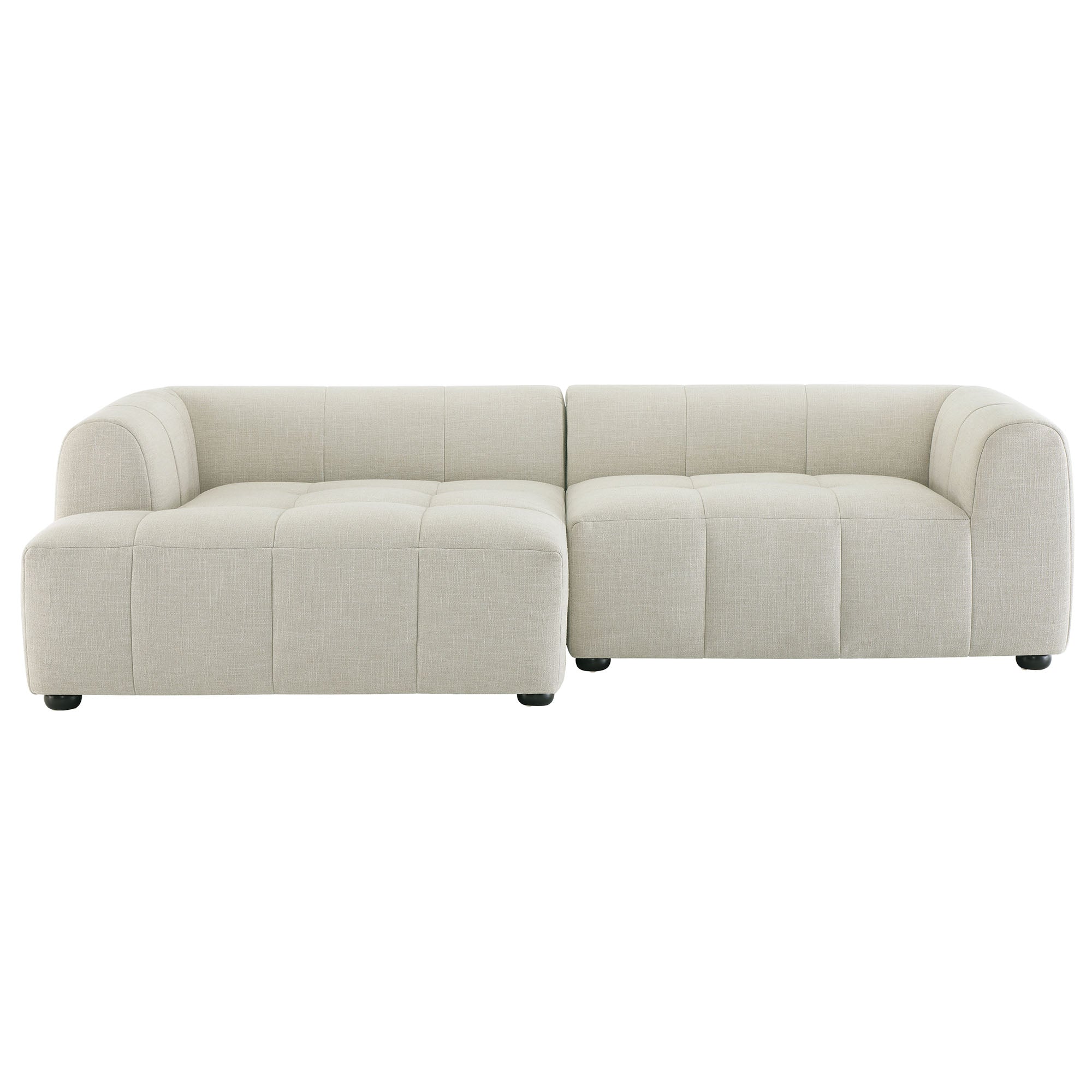 Liana  Left-Facing Upholstered Fabric Modular Sofa with Chaise