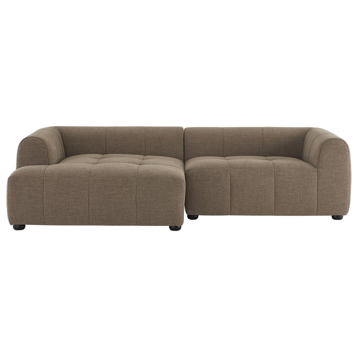 Liana  Left-Facing Upholstered Fabric Modular Sofa with Chaise