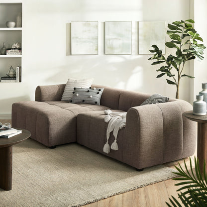 Liana  Left-Facing Upholstered Fabric Modular Sofa with Chaise