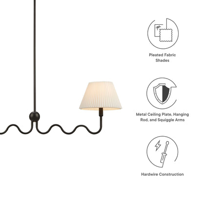 Wave Squiggle 2-Arm Pendant Light By HouseBean