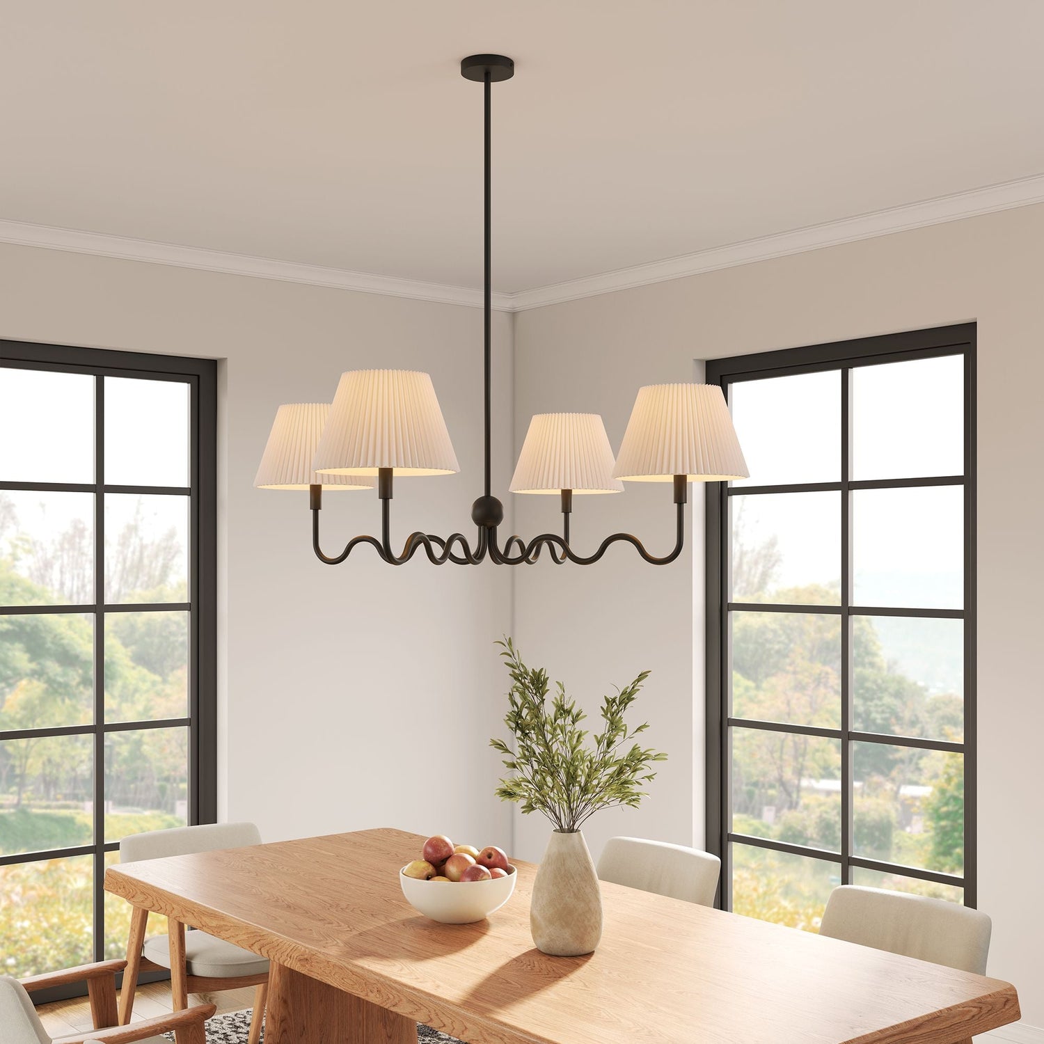 Wave Squiggle 4-Arm Pendant Light By HouseBean