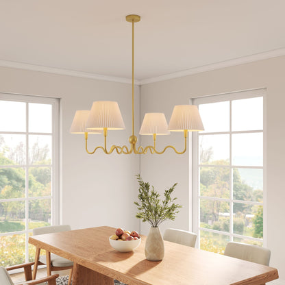 Wave Squiggle 4-Arm Pendant Light By HouseBean