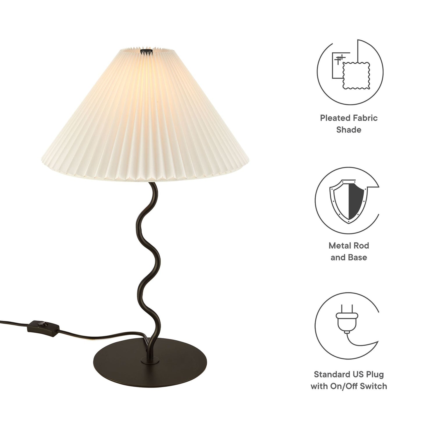 Wave Squiggle Table Lamp By HouseBean