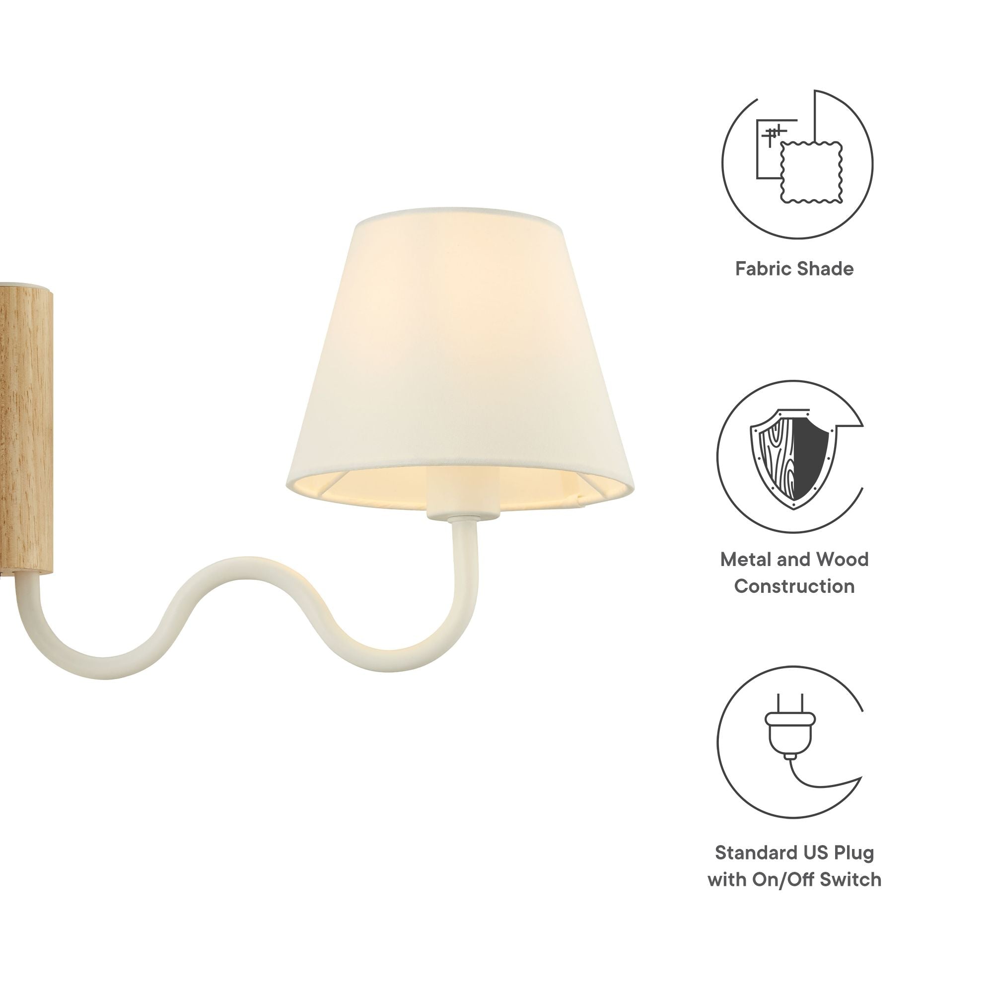 Sunlit Squiggle Arm Wall Sconce By HouseBean