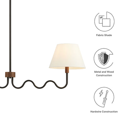 Sunlit Squiggle 2-Arm Pendant Light By HouseBean