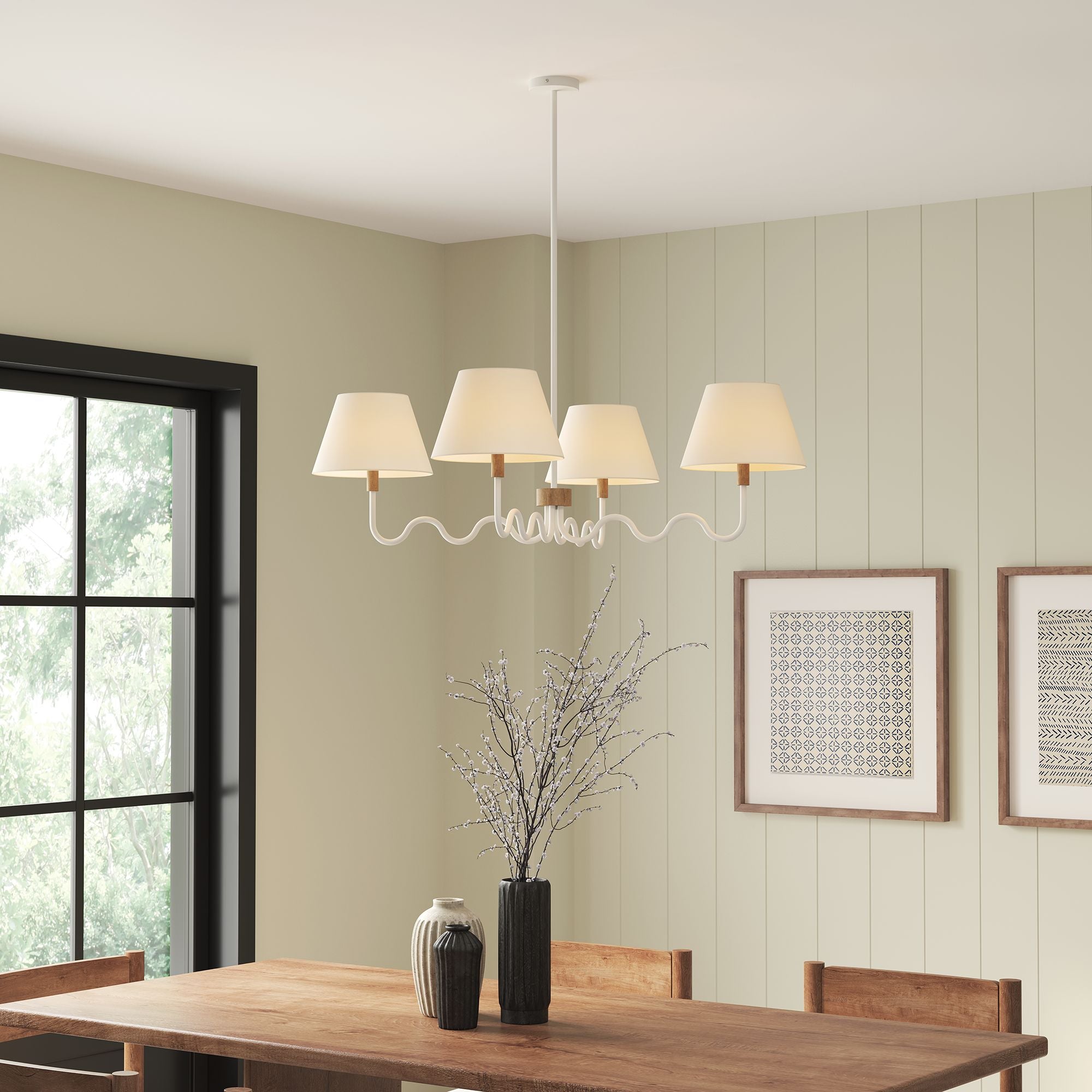 Sunlit Squiggle 4-Arm Pendant Light By HouseBean