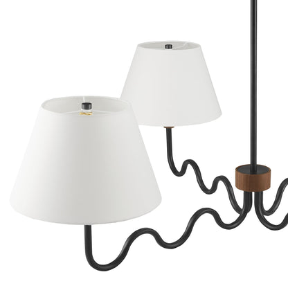 Sunlit Squiggle 4-Arm Pendant Light By HouseBean