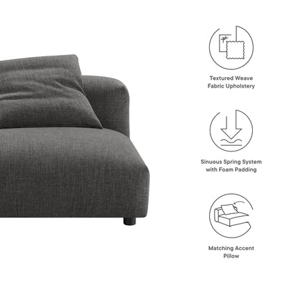 Solace  Modular Upholstered Fabric Armless Chair
