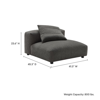 Solace  Modular Upholstered Fabric Armless Chair