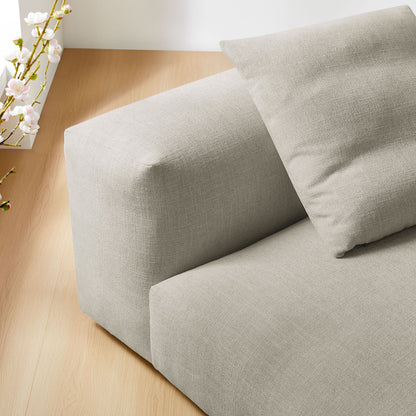 Solace  Modular Upholstered Fabric Armless Chair