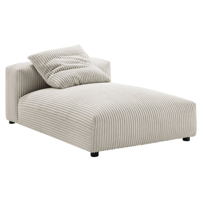 Solace 4-Piece Modular Corduroy Upholstered Sectional Sofa With Ottoman by Modway