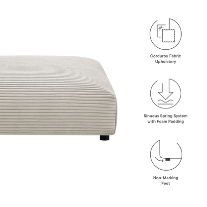 Solace  Modular Corduroy Upholstered Ottoman