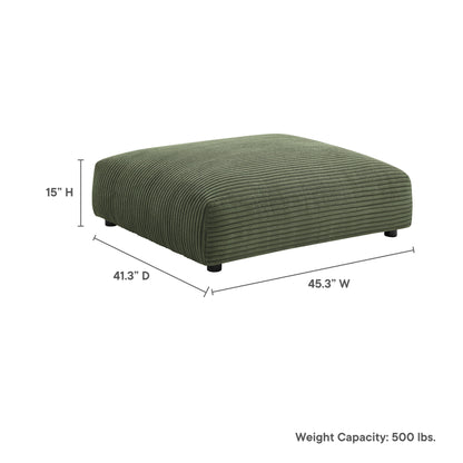 Solace  Modular Corduroy Upholstered Ottoman