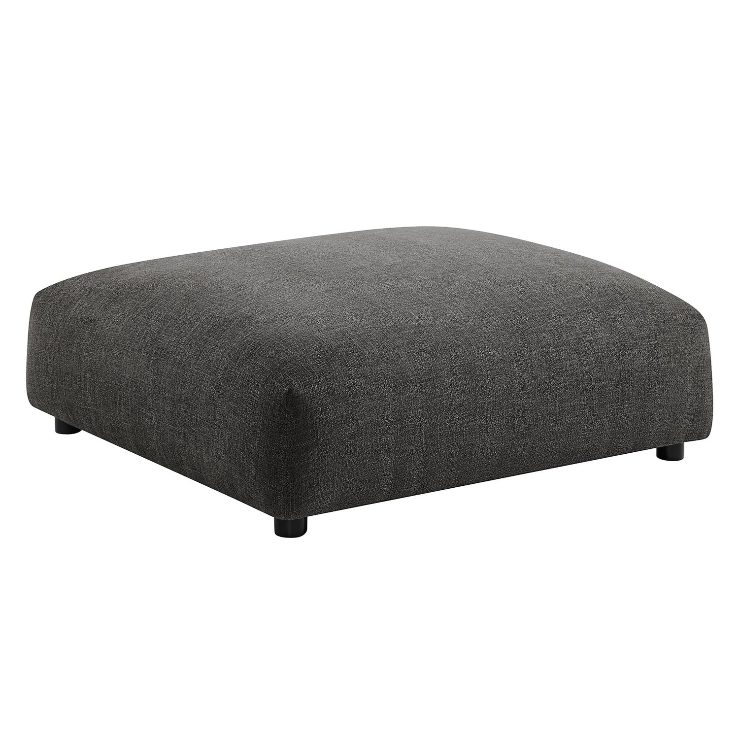Solace  Modular Upholstered Fabric Armless Chair and Ottoman Set