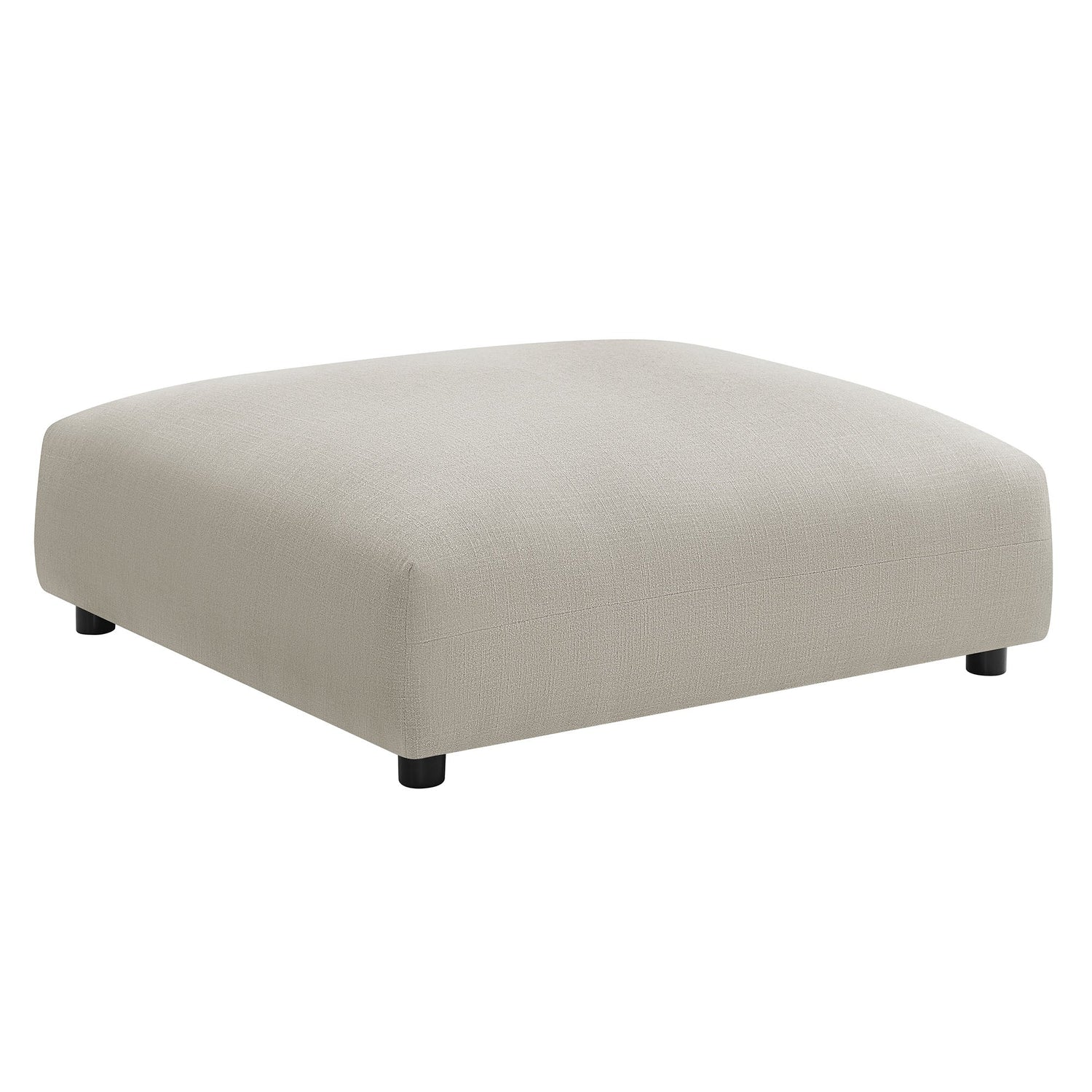 Solace  Modular Upholstered Fabric Armless Chair and Ottoman Set