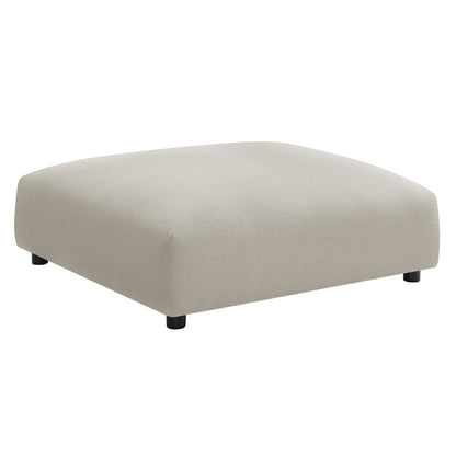 Solace  Modular Upholstered Fabric Armless Chair and Ottoman Set