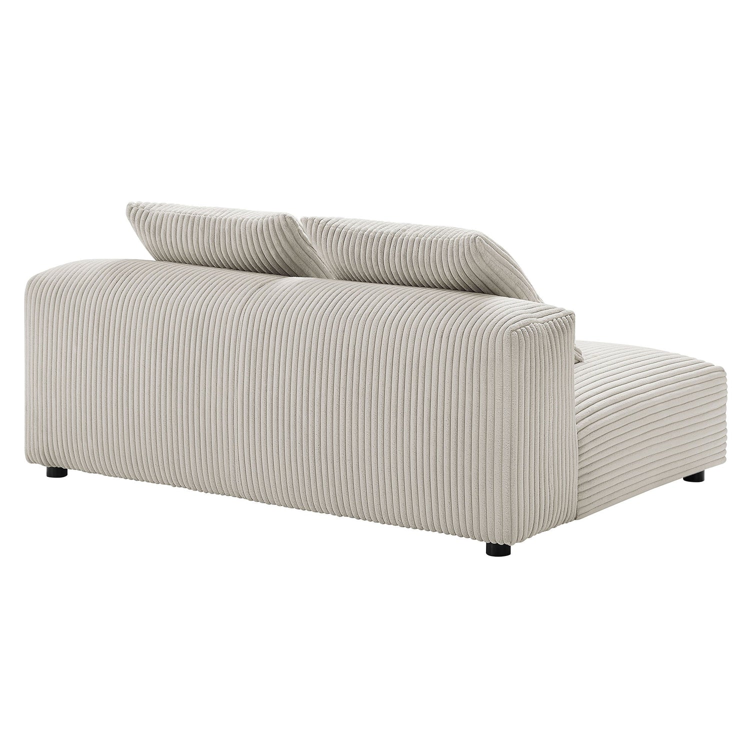 Solace  Modular Corduroy Upholstered Armless Loveseat