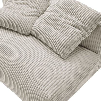 Solace  Modular Corduroy Upholstered Armless Loveseat