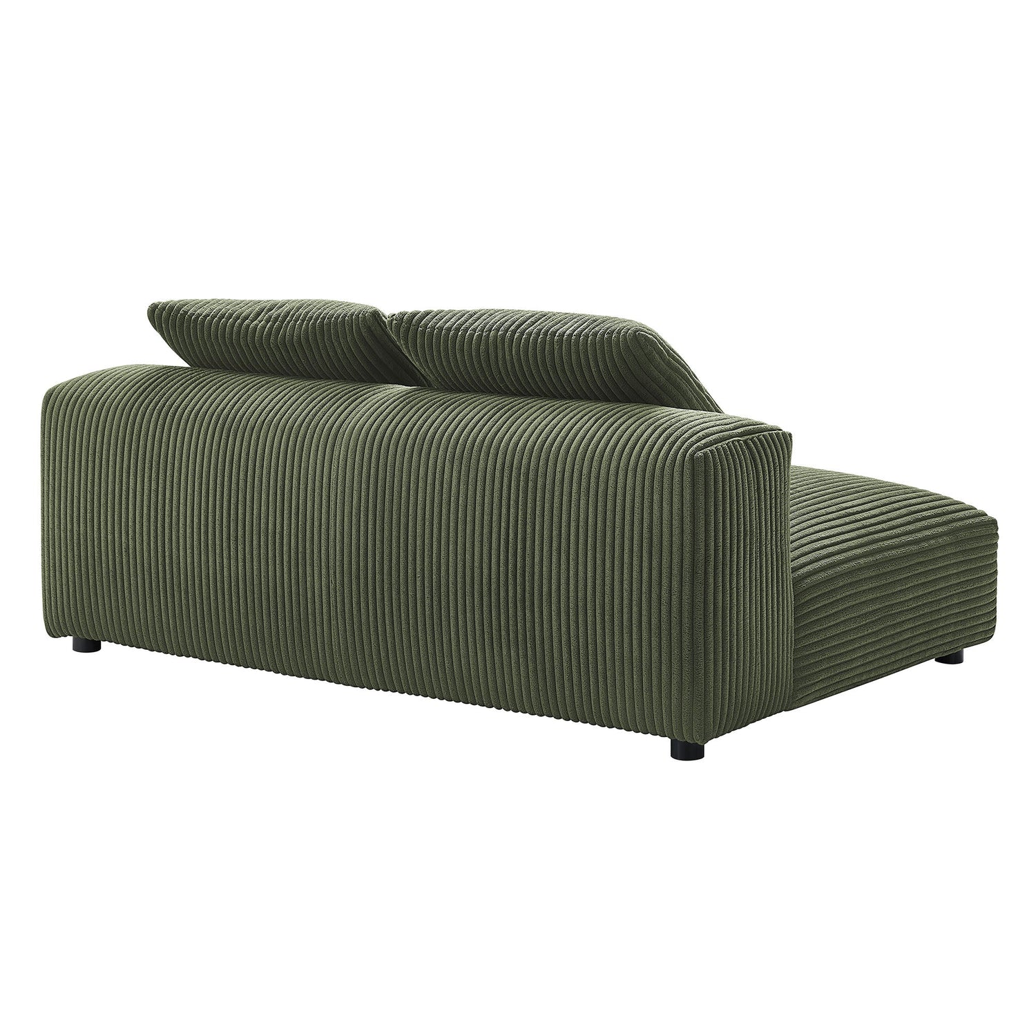 Solace  Modular Corduroy Upholstered Armless Loveseat