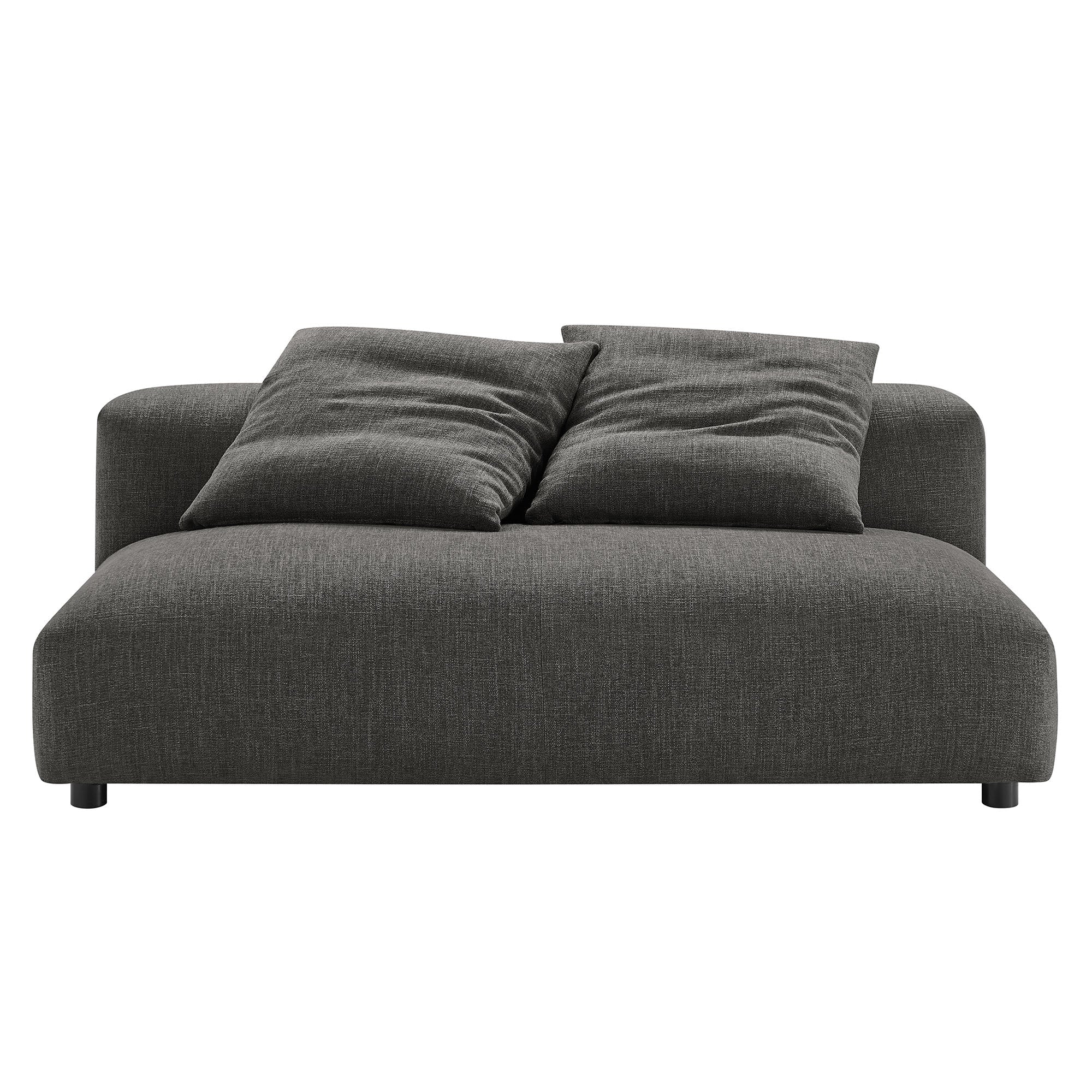 Solace 2-Piece Modular Upholstered Fabric Sectional Sofa With Chaise