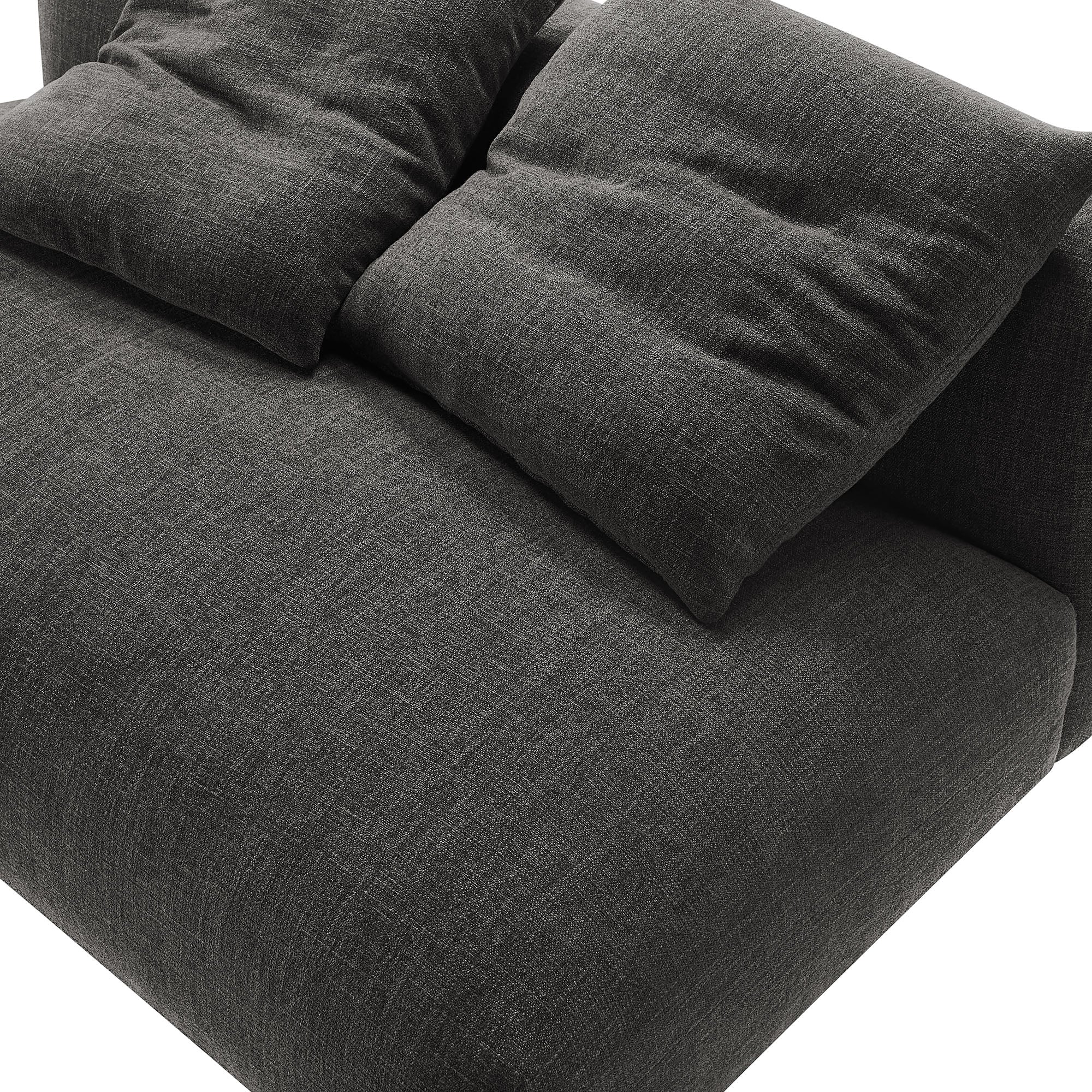 Solace  Modular Upholstered Fabric Armless Loveseat