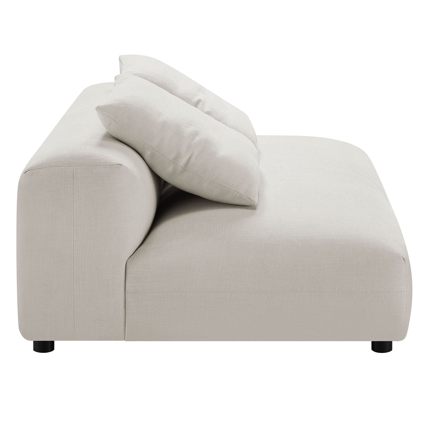 Solace Modular Upholstered Fabric Armless Loveseat and Ottoman Set by Modway