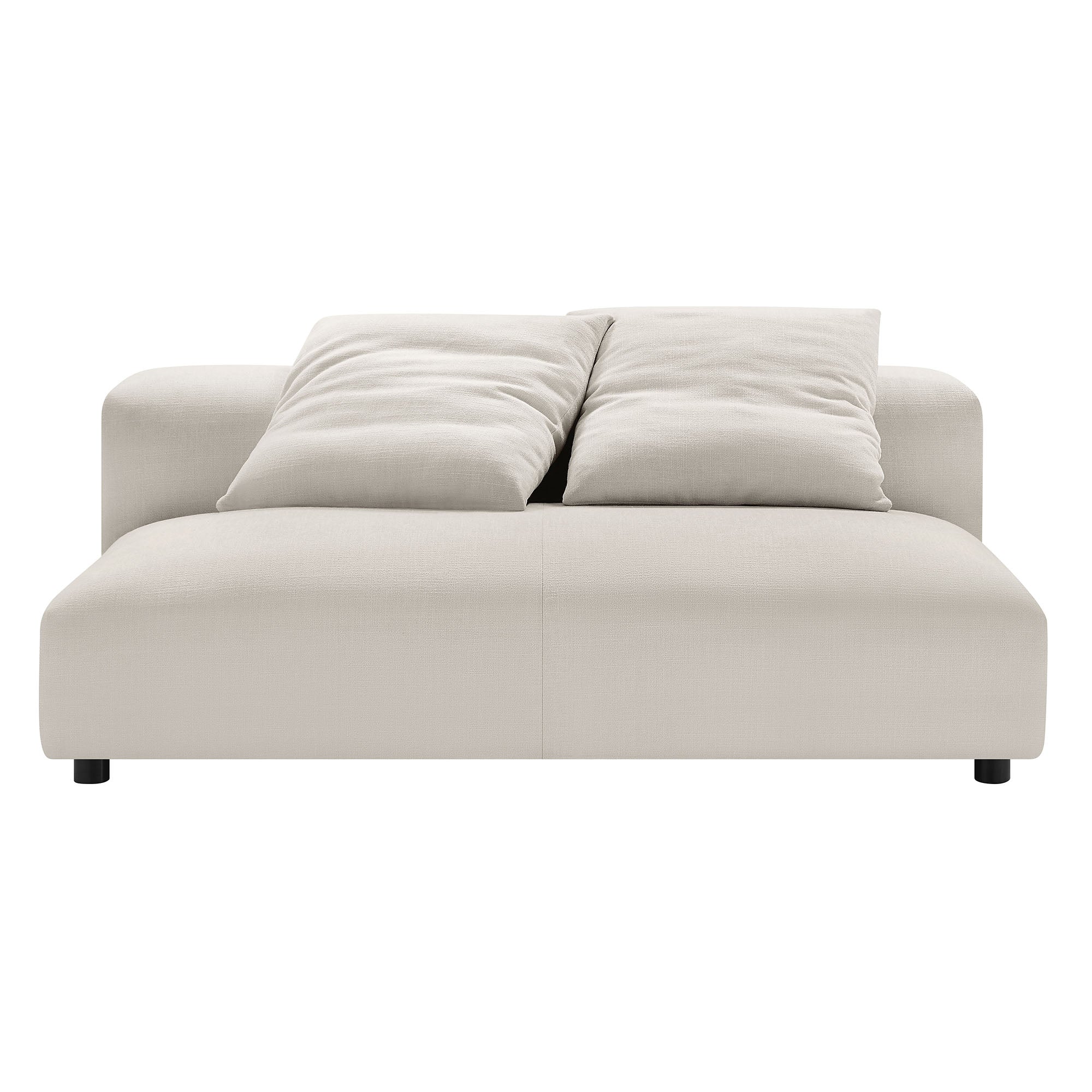 Solace  Modular Upholstered Fabric Armless Loveseat